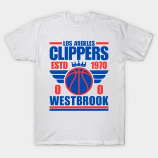 Los Angeles Clippers Westbrook 0 Basketball Retro T-Shirt